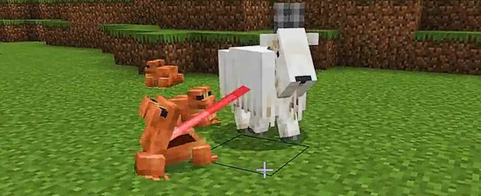 Les grenouilles de Minecraft mangeaient des chèvres