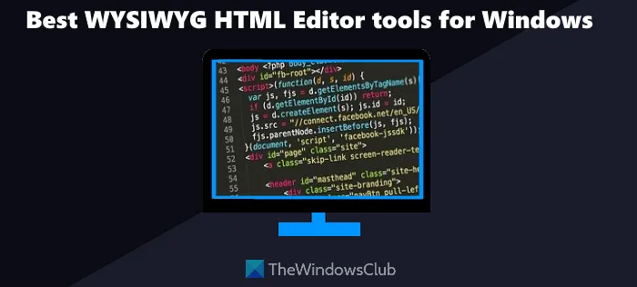 outils d'édition html wysiwyg gratuits