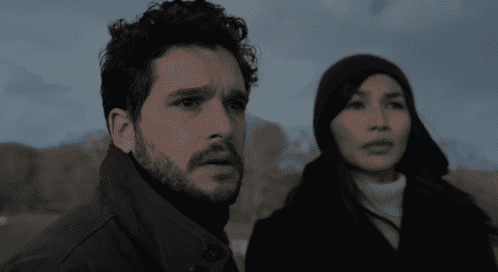 Kit Harington as Dane Whitman/The Black Knight and Gemma Chan as Sersi in Marvel's Eternals