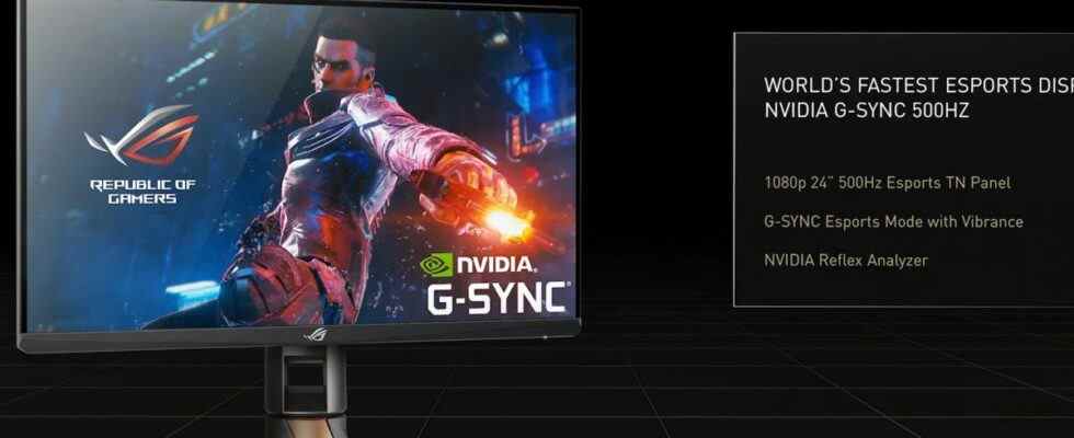 Nvidia annonce le moniteur de jeu Asus Rog Swift 500Hz au Computex