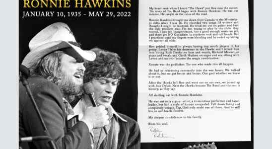 Ronnie 'Hawk' Hawkins se souvient de Robbie Robertson du groupe Le plus populaire doit être lu Inscrivez-vous aux newsletters Variety Plus de nos marques