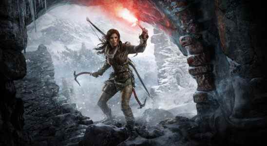 Lara Croft in a cave
