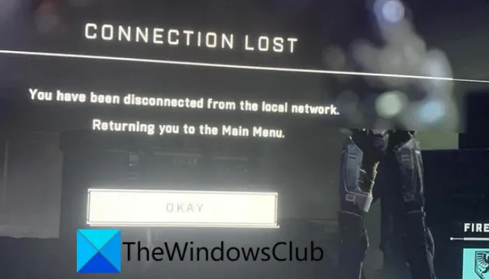 Vous avez été déconnecté du réseau local - Halo Infinite