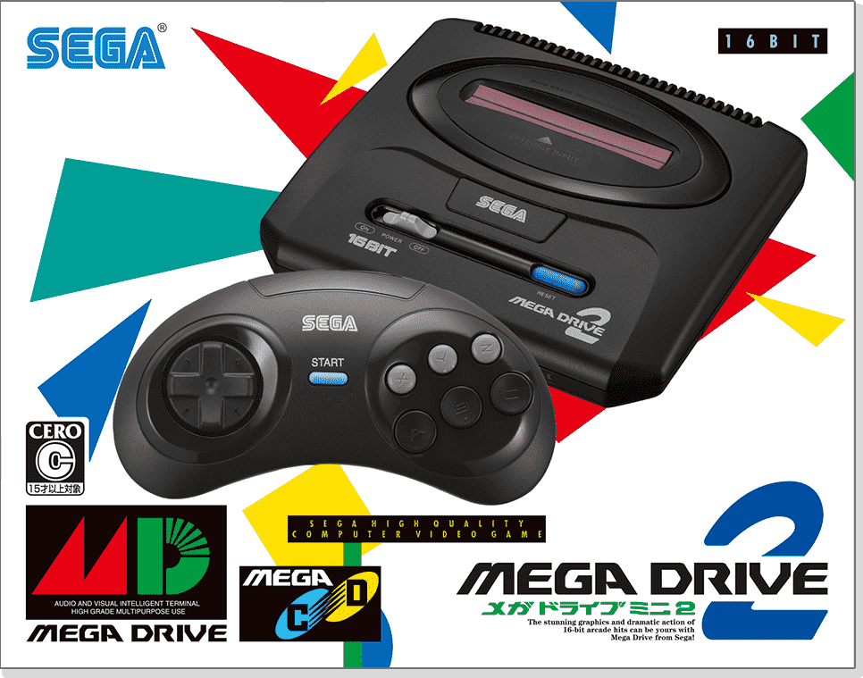 La nouvelle console recrée la version Model 2 du design Mega Drive, ainsi que la dernière version à six boutons de sa manette de jeu.