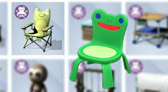 Aléatoire : Les Sims ont-ils copié Animal Crossing : la chaise Froggy de New Horizons ?