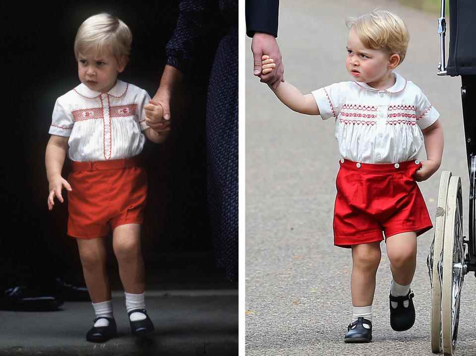 De nombreux vêtements appartenant au duc (photo de 1984) ont été transmis à son fils (photo de 2015).  (Getty Images)