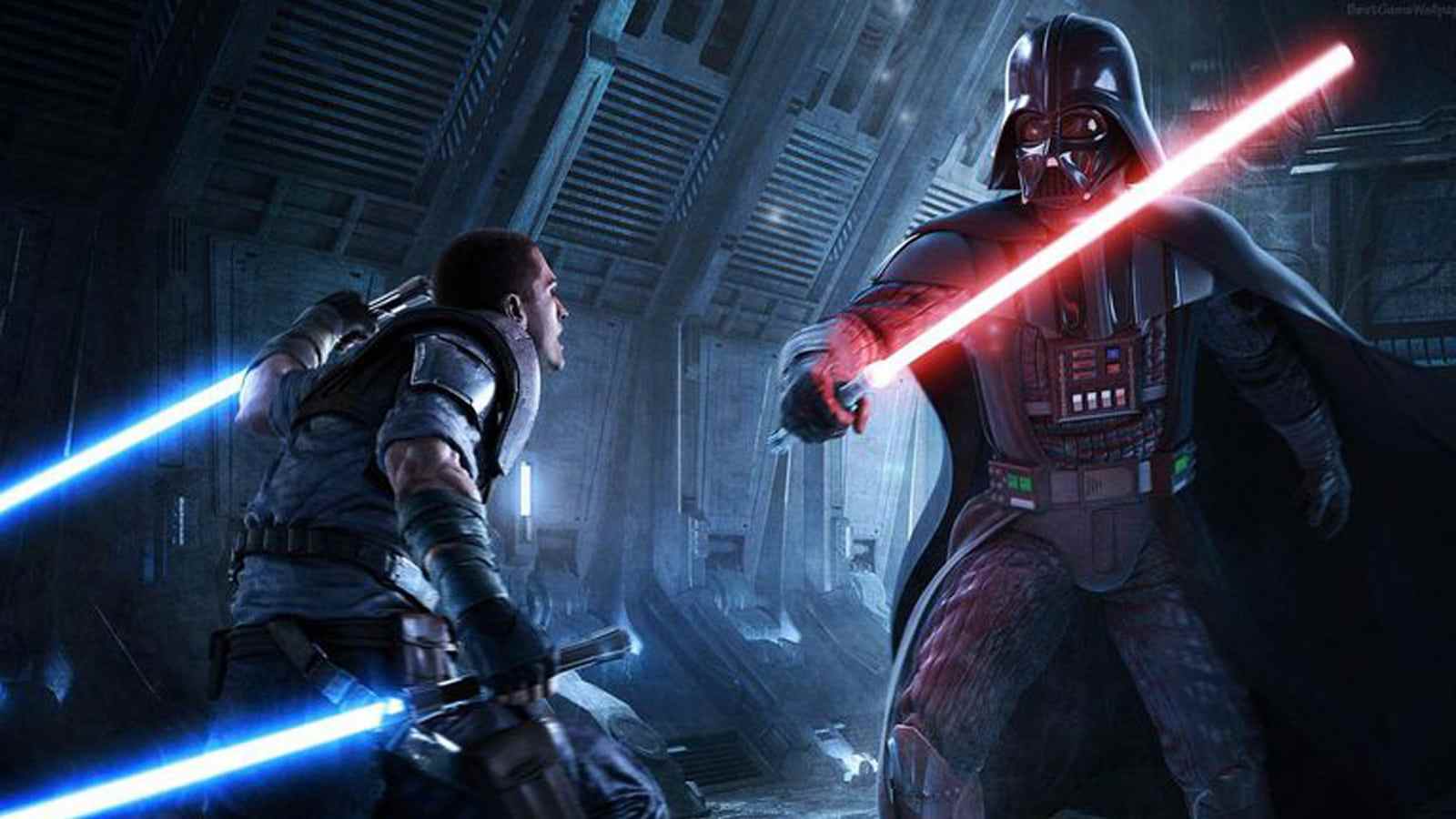 nous avons besoin d'une simulation de jeu vidéo réaliste de haine et de douleur du seigneur Sith Darth Vader Star Wars de Lucasfilm Games