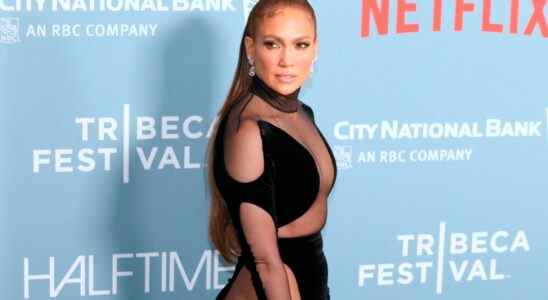 Jennifer Lopez attends the opening night of the Tribeca Film Festival with premiere of Halftime on Netflix at the United Palace in New York, NY on June 8, 2022. Photo by Charles Guerin/Abaca/Sipa USA(Sipa via AP Images)
