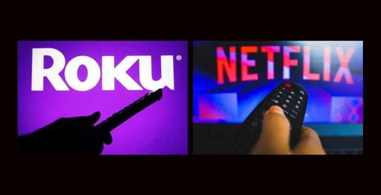 Roku and Netflix logos