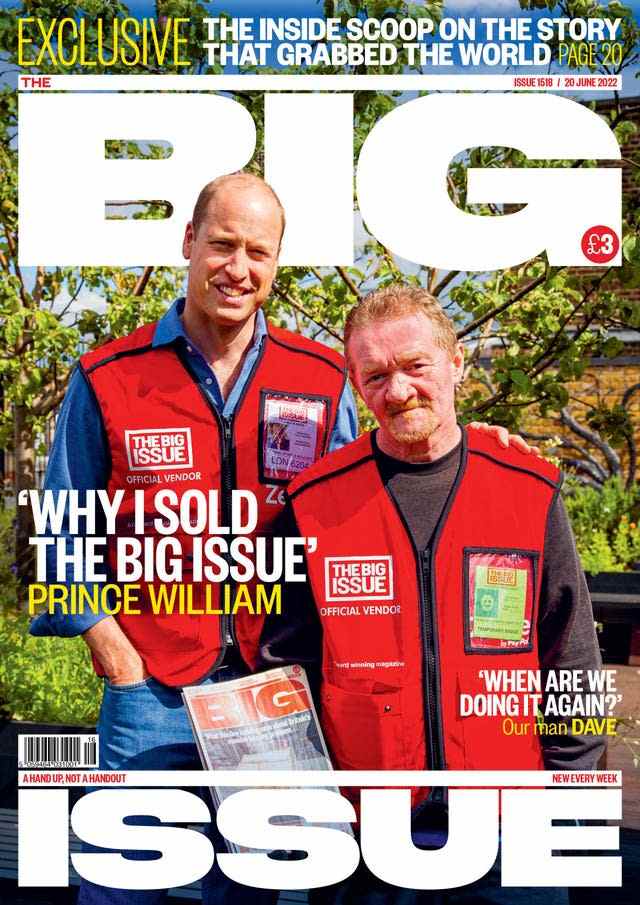 Le duc de Cambridge vend le Big Issue