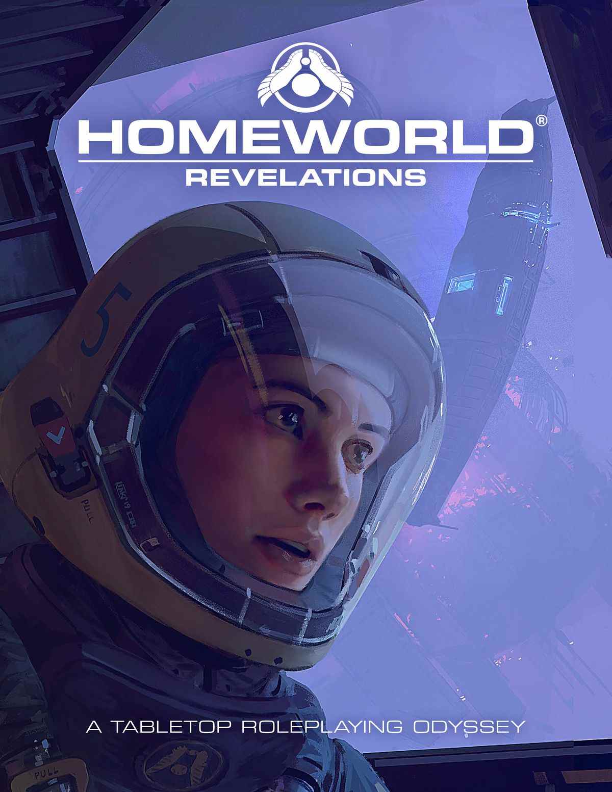 Couverture et logo du livre de règles de base Homeworld: Revelations.