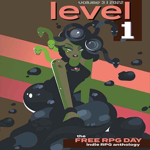 Une méduse verte sexy orne la couverture de cette anthologie du Free RPG Day.