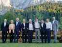 Sommet du G7 tenu au château d'Elmau, dans le sud de l'Allemagne, le 26 juin 2022. (Photo by Ludovic MARIN / POOL / AFP) 