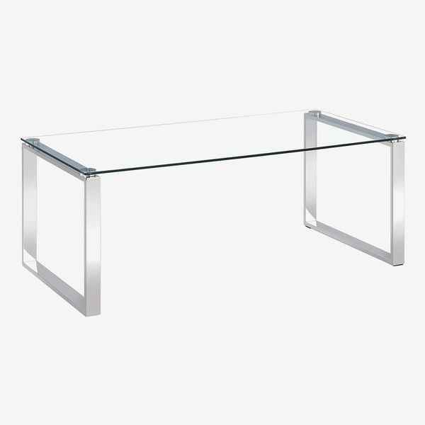 Table basse en verre transparent Charles Jacobs