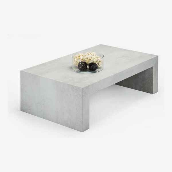 Table basse en béton gris