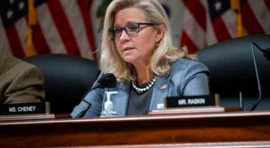 Representative Liz Cheney (R-WO), Ranking Member, gives remarks during a House Select Committee to Investigate the January 6th Attack on the United States Capitol hearing to recommend that the House of Representatives cite Peter Navarro and Daniel Scavino, Jr. for criminal contempt of Congress, at the U.S. Capitol, in Washington, D.C., on Monday, March 28, 2022. The House Select Committee voted to hold both former Trump Administration officials in contempt after presenting evidence that they were knowledgable of the events on that day and had not obeyed by a Congressional subpoena. (Graeme Sloan/Sipa USA)(Sipa via AP Images)