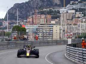 Sergio Perez de Red Bull en action lors du Grand Prix de Formule 1 à Monaco le 29 mai 2022.