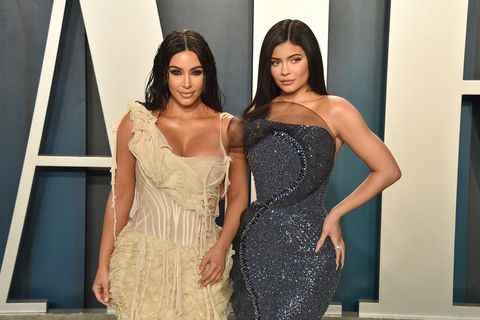 kim kardashian et kylie jenner, après la fête des oscars du vanity fair 2020