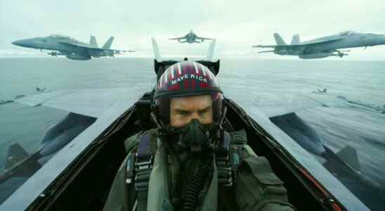 Tom Cruise in Jet in Top Gun: Maverick