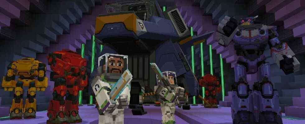 Minecraft Lightyear DLC est maintenant disponible avec Buzz Crashing On Alien Planet