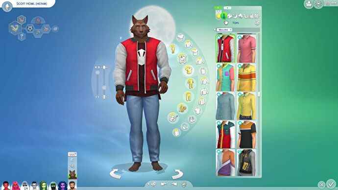 Modification de la forme bête d'un Sim loup-garou dans Create-A-Sim dans Les Sims 4 : Loups-garous.