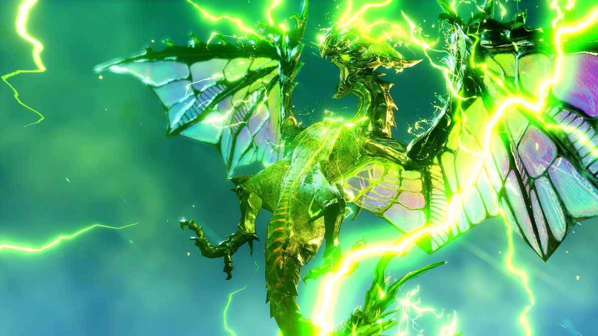 Un Astalos explose d'électricité dans Monster Hunter Rise: Sunbreak