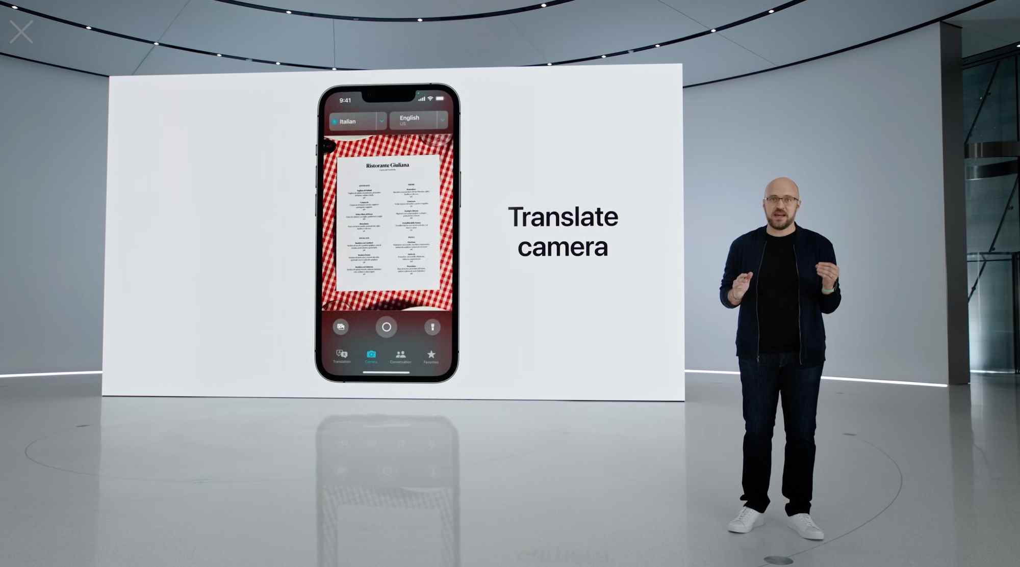 Caméra de traduction de texte en direct iOS 16