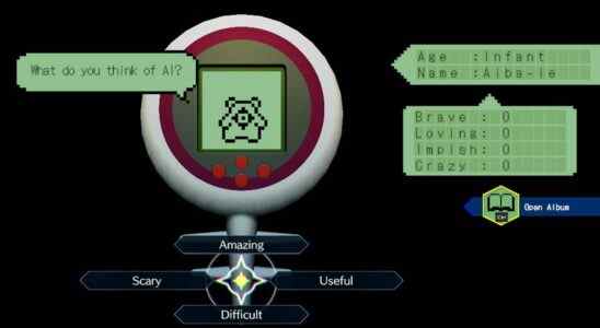 Il y a un mini-jeu Tamagotchi dans AI: The Somnium Files - nirvanA Initiative
