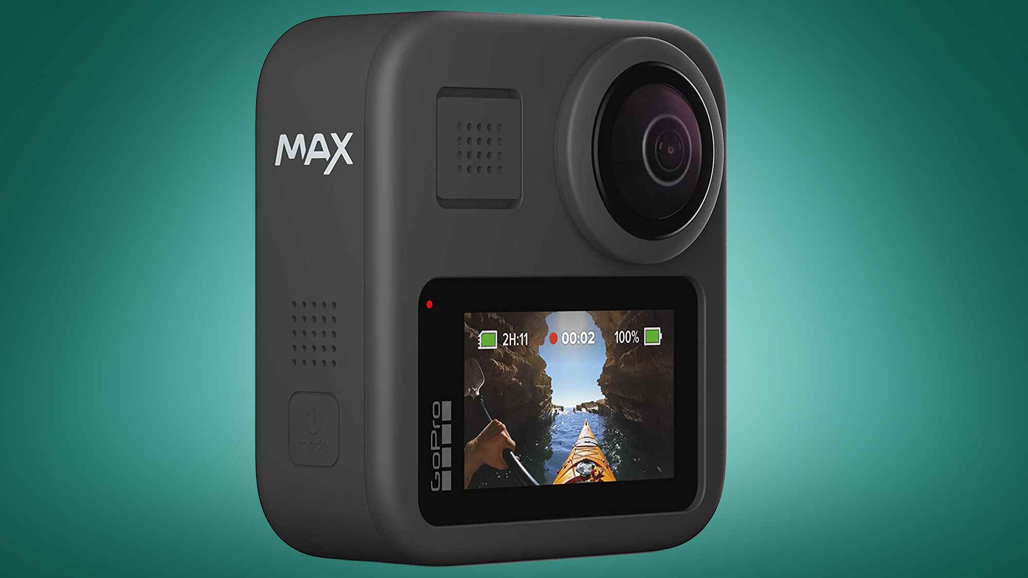 La caméra GoPro Max 360 sur fond vert
