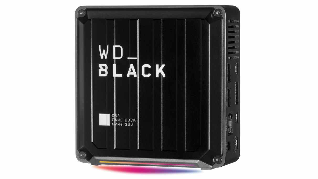 Une image du nouveau SSD Black D50 Game Dock de WD