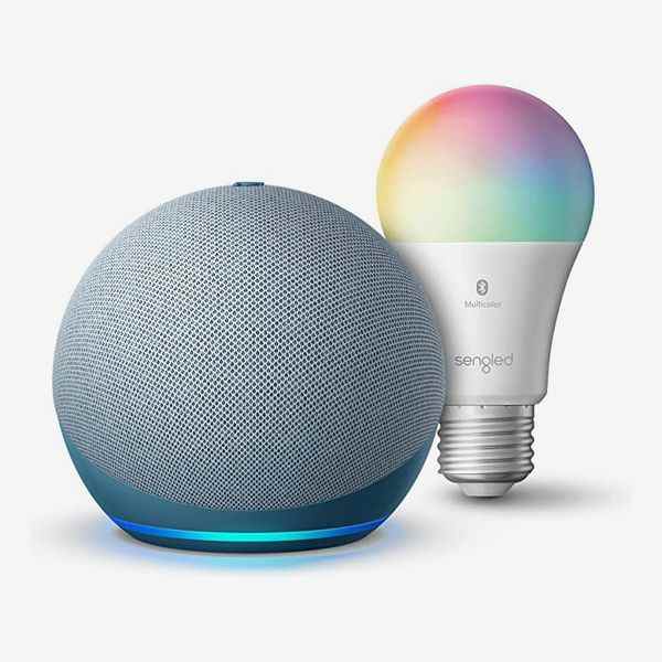 Echo Dot (4e génération) avec ampoule couleur Bluetooth Sengled