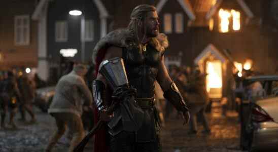 Chris Hemsworth as Thor in Marvel Studios' THOR: LOVE AND THUNDER. Photo by Jasin Boland. ©Marvel Studios 2022. All Rights Reserved.