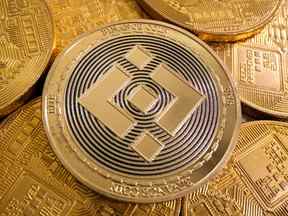 Une représentation de la crypto-monnaie Binance.