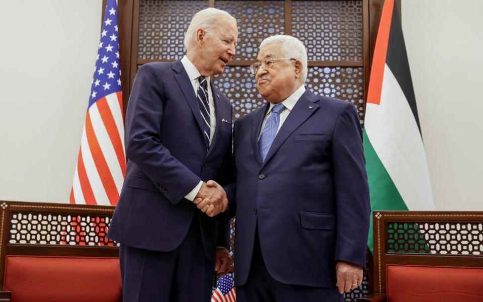 Joe Biden avec Mahmoud Abbas à Bethléem - Reuters