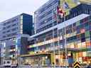 L'entrée de l'Hôpital de Montréal pour enfants au site Glen du CUSM.