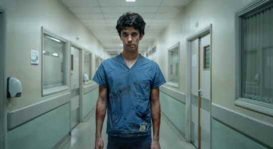 ADAM (Ben Whishaw) Walks down the labour ward. Bloody Footprints. - This is Going to Hurt _ Season 1, Episode 1 - Photo Credit:  Anika Molnar/Sister Pictures/BBC Studios/AMC