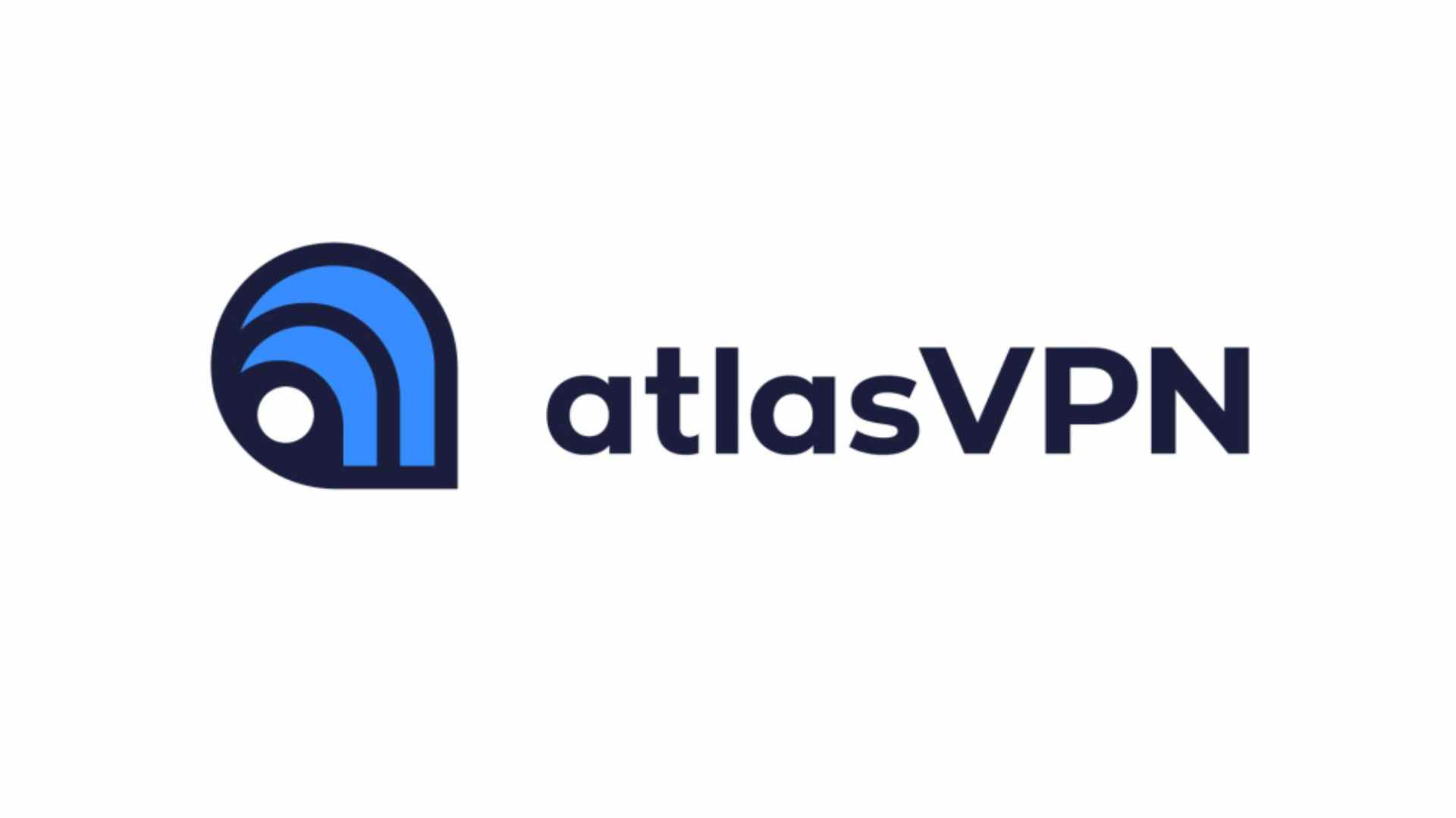 Meilleur VPN Windows 10 - AtlasVPN.  L'image montre son logo sur un fond blanc.