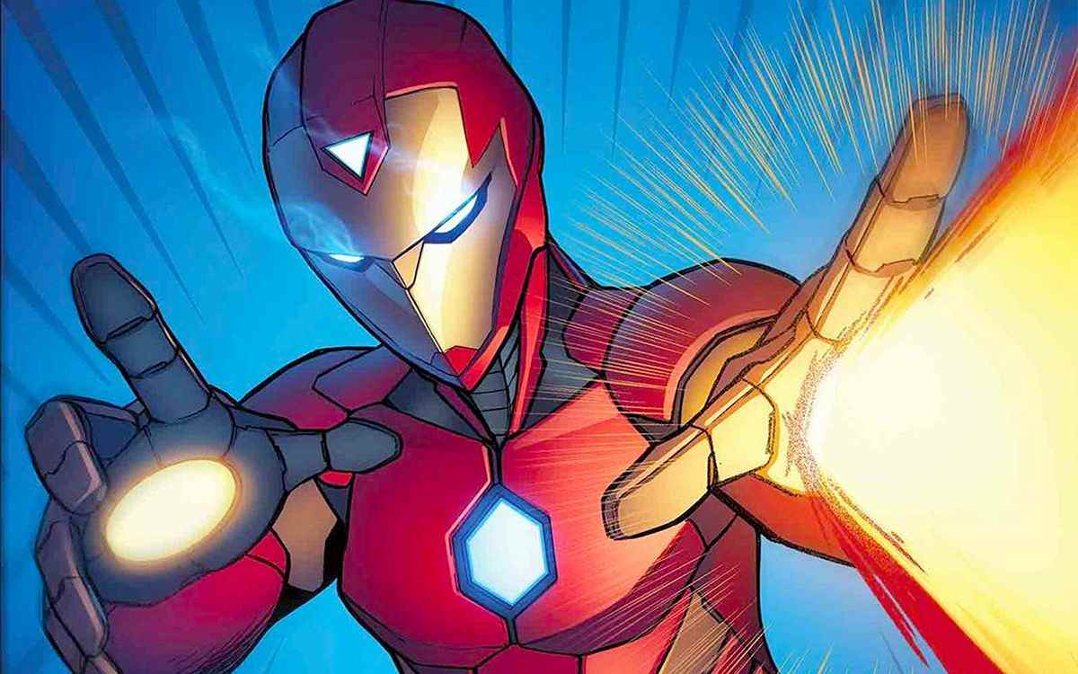 Une illustration des rayons répulsifs de dynamitage Ironheart des bandes dessinées Iron Man