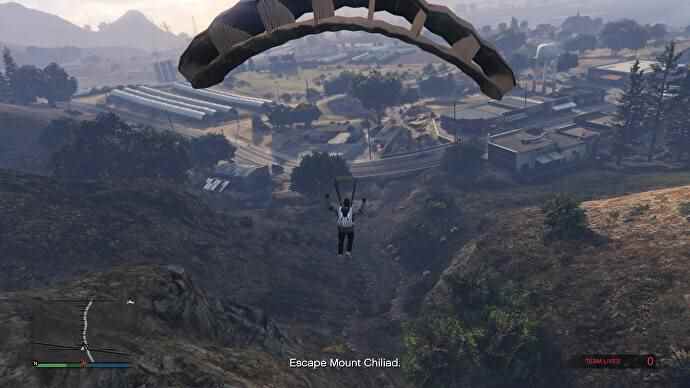 Parachutisme du mont Chiliad dans la mise à jour Criminal Enterprise de GTA Online