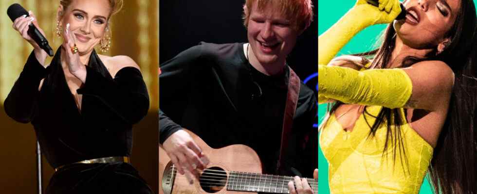 Adele, Ed Sheeran et Dua Lipa poussent les exportations musicales britanniques à un record de 709 millions de dollars