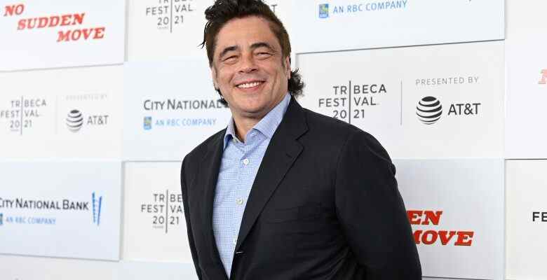 Actor Benicio del Toro attends the "No Sudden Move" premiere during the 20th Tribeca Festival at The Battery on Friday, June 18, 2021, in New York. (Photo by Evan Agostini/Invision/AP)
