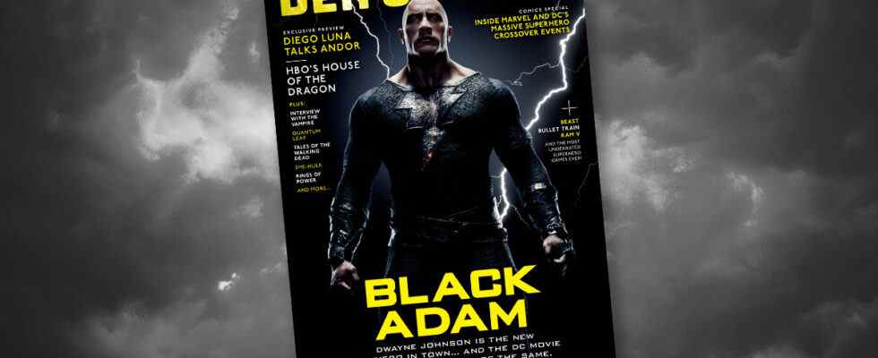 Dwayne Johnson as Black Adam on Exclusive Den of Geem Magazine Cover