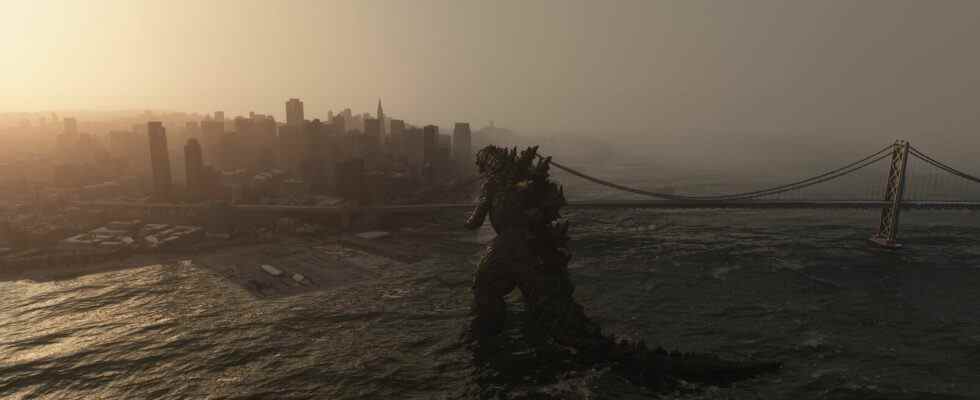 Godzilla menace San Francisco dans ce mod Microsoft Flight Simulator