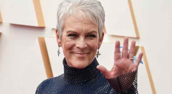 Jamie Lee Curtis walking on the red carpet at the 94th Academy Awards held at the Dolby Theatre in Hollywood, CA on March 27, 2022. (Photo by Sthanlee B. Mirador/Sipa USA)(Sipa via AP Images)