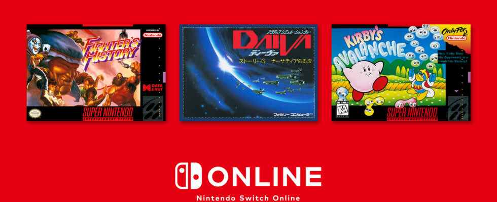 Kirby's Avalanche, Fighter's History et Daiva Story 6 ajoutés à Nintendo Switch Online