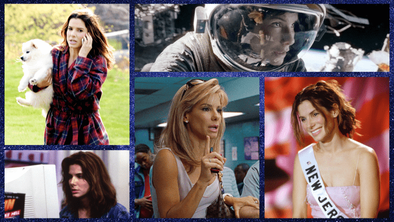 "La proposition," "La gravité," "Le côté aveugle," "Mademoiselle Convivialité," et "Le net" avec Sandra Bullock
