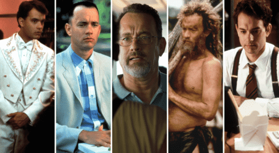 Tom Hanks in "Big," "Forrest Gump," "Captain Phillips," "Cast Away," and "Philadelphia"