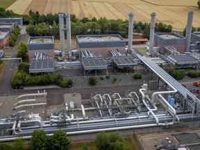 L'usine de stockage de gaz de Reckrod est photographiée près d'Eiterfeld, dans le centre de l'Allemagne, le jeudi 14 juillet 2022, après l'arrêt du gazoduc Nord Stream 1 pour cause de maintenance.