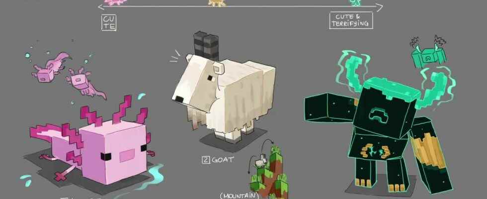 Minecraft ajoute des grottes luxuriantes, de l'archéologie et des axolotls