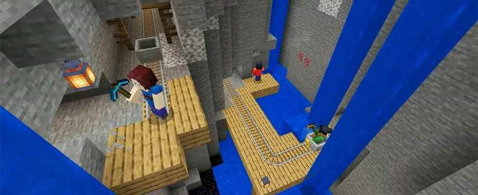 Minecraft donne aux NFT le puits de mine